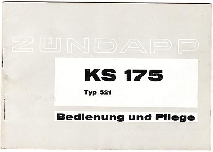 Original Bedienung und Pflege Typ 521 KS 175